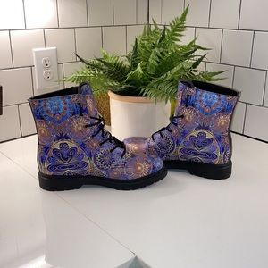 Yes We Vibe vegan leather multi color Splendid Bohemian Boots 10M/11.5W US